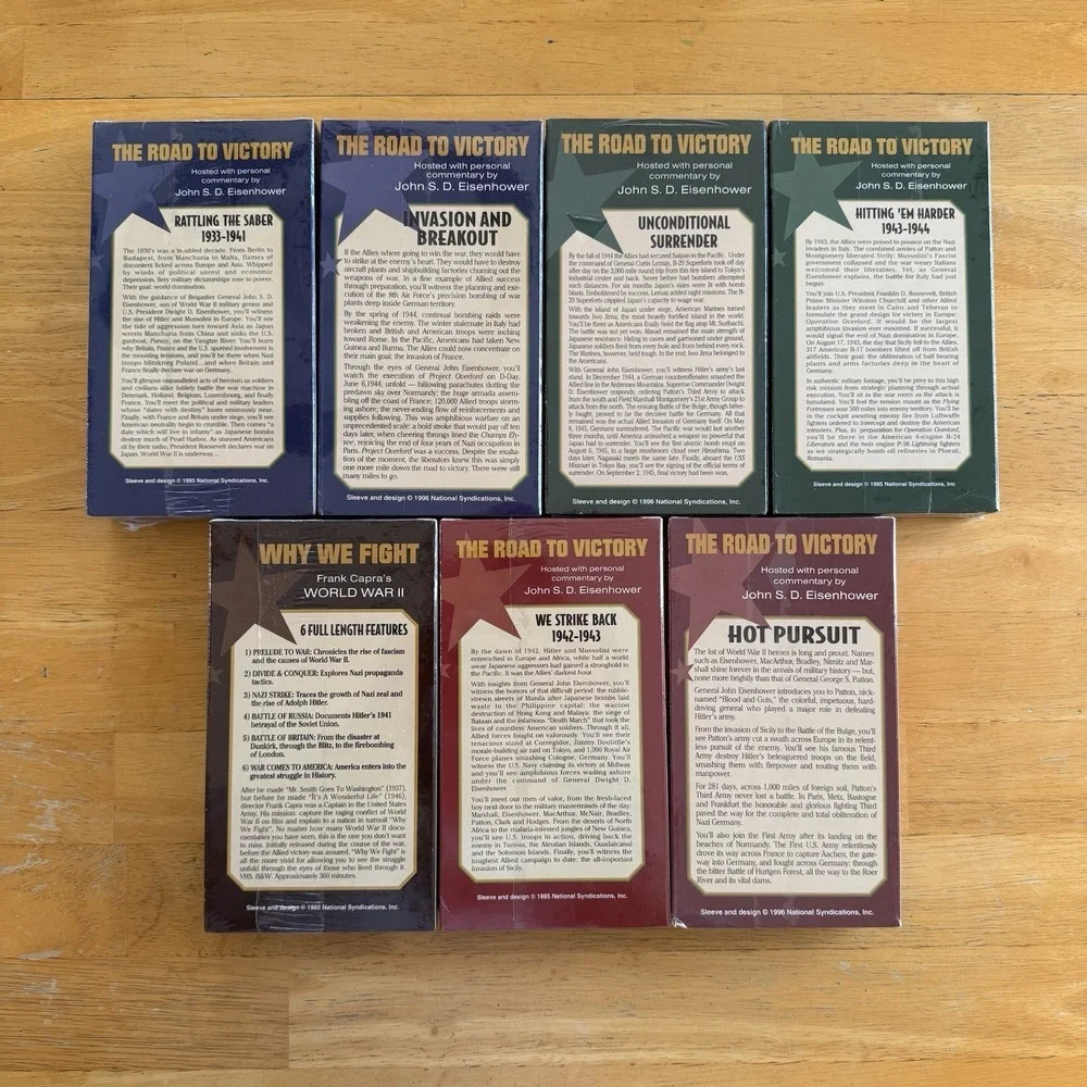 90s The Winning Of World War II The Road To Victory Sealed Set Of 7 VCR + 6-hour